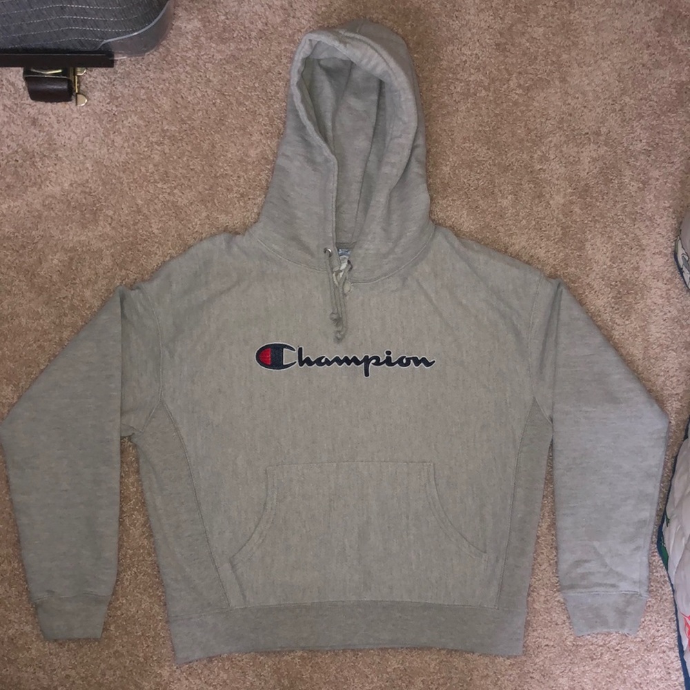 Champion Reverse Weave pull over hoody grey
